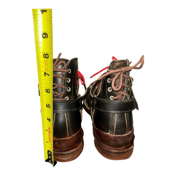 Original Chippewa ski leather boots  UNION STAMPED VINTAGE black/brown size 10.5 - Picture 11 of 15